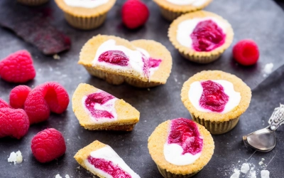 mini raspberry cheesecakes